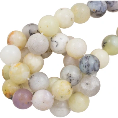 Afbeelding van Witte Afrikaanse Opaal Kralen (8 mm) 45 Stuks