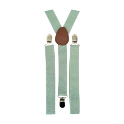 Afbeelding van DB Dickie Bow Vintage bretels voor heren verstelbare zware sluitingen, Sage Groen, One Size