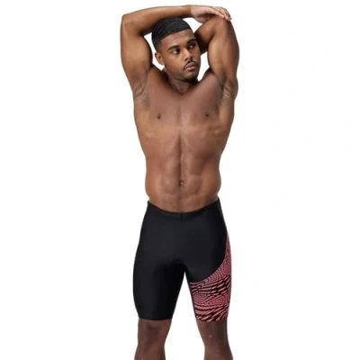 Afbeelding van Speedo Medley Logo Jammer voor heren, zwart/koraalzand, 30