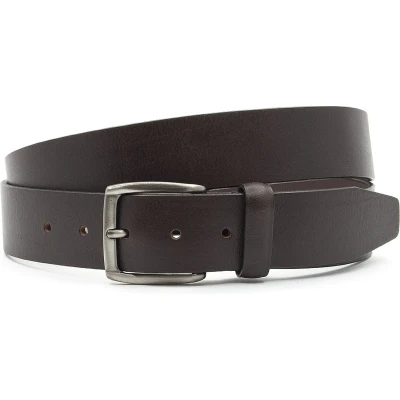 Afbeelding van JV Belts Jeans heren riem Bruin 4 cm breed Echt Leer Taille: 120cm Totale lengte riem: 135cm