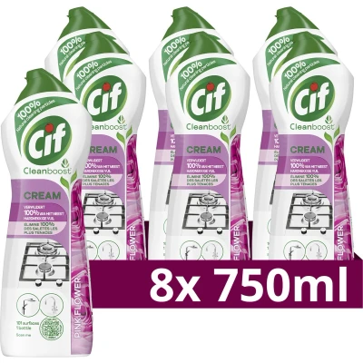 Afbeelding van 8x Cif Schuurmiddel Cream Pink 750 ml