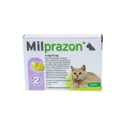 Afbeelding van Krka Milprazon Ontwormingstabletten Kat &gt;0,5 KG 4 MG/10 MG TBL (409914)