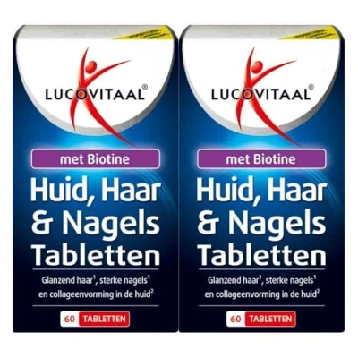 Afbeelding van 2x Lucovitaal Huid Haar Nagels met Biotine 60 tabletten