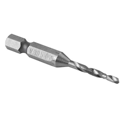 Afbeelding van Akozon boor en schroefdraadboorbit, M3 HSS 1/4 inch zeskantige schacht schroefdraadboorbits elektrisch gereedschap deel, schroefdraadboor bitset bit