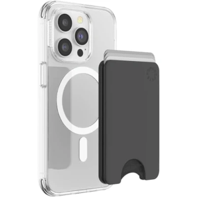 Afbeelding van PopSockets: PopWallet voor MagSafe Adapterring Inbegrepen Officiële Verwisselbare Portemonnee Smartphones en Hoesjes Black