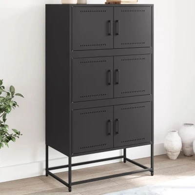 Afbeelding van Dressoir 68,5x38,5x123,5 cm staal zwart