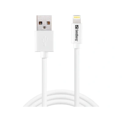 Afbeelding van Sandberg USB&gt;Lightning MFI 1m SAVER mobiele telefoonkabel Wit