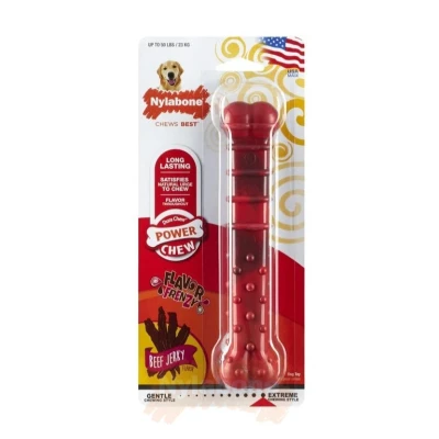 Afbeelding van Nylabone Textured Dura Chew Beef Jerkey Voor Harde Bijters TOT 23 KG (409722)