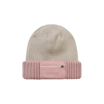 Afbeelding van SEALSKINZ Colby Waterdichte gebreide muts met ritssluiting roze XXL Wintermuts, roze,