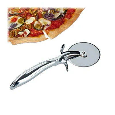 Afbeelding van Relaxdays Professionele Pizza Snijder Scherp Pizzames
