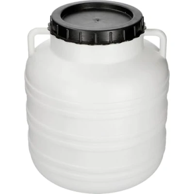 Afbeelding van Browin 360120 20 L Koolvat, licht vat met deksel voor het beitsen van kool, komkommers, voedselopslagvat, voedselveilig, watervat, regenwatervat, wit