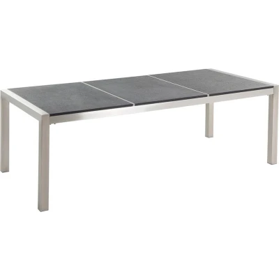 Afbeelding van Beliani GROSSETO Eettafel Grijs Graniet, RVS