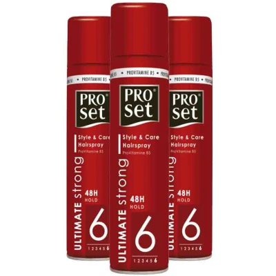 Afbeelding van 3x Proset Haarspray Ultimate Sterk 300 ml