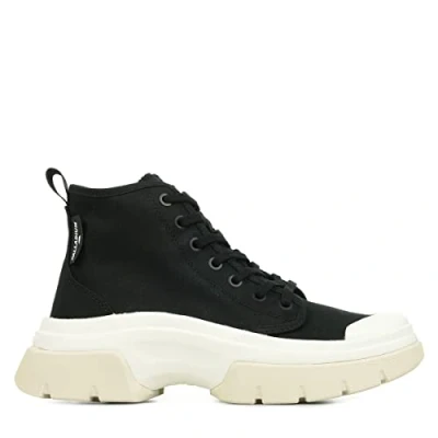 Afbeelding van Palladium Pallawave Veterboots, Dames, Maat: 40, Black/marshmallow Katoen