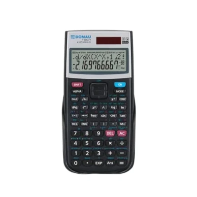 Afbeelding van DONAU Tech Technisch wetenschappelijke, rekenmachine, zonne energie en batterij, 401 functies, zwart, beschermhoes, schoolrekenmachine, schuifhoes, 16,4 x 8,4 1,9 cm