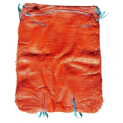 Afbeelding van (100 stuks) Rode Netzakken 50 x 80 cm, Raschel Zakken met Trekkoord, Plastic Mesh Zakken, Groentezakken