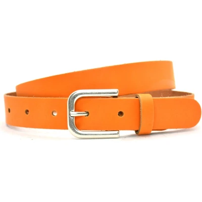 Afbeelding van Dames riem Leer Oranje Riemmaat 85 Totale lengte 100 cm