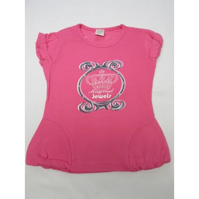Afbeelding van dirkje, meisje, t shirt korte mouw , rose magical jewels 110 5 jaar