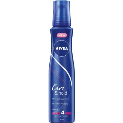 Afbeelding van 3x Nivea Care&amp;Hold Styling Mousse Extra Strong 150 ml