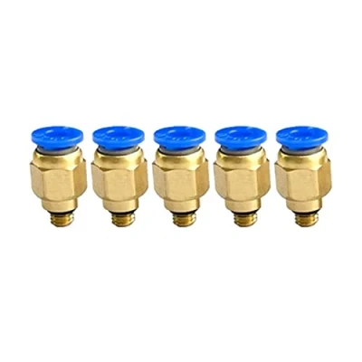 Afbeelding van Pneumatische steekschroefverbinding M5 op 6 mm 5 stuks push in persluchtaansluiting steekaansluiting industriële kwaliteit