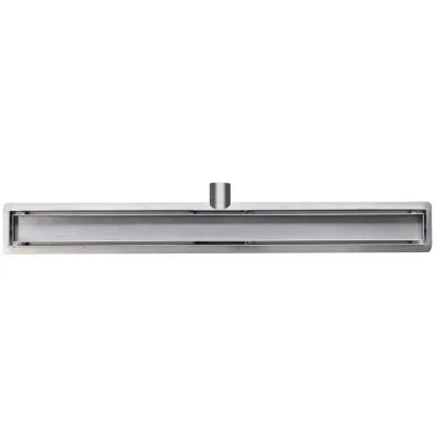 Afbeelding van Wiesbaden douchegoot met tegelrooster en flens 110 x 7 cm RVS