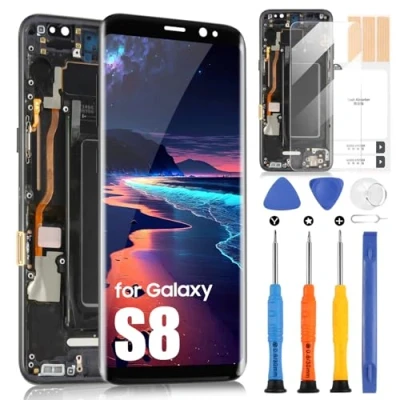 Afbeelding van LCD scherm voor Samsung Galaxy S8 G950F SM display vervangende digitale assembly met reparatieset (zwart frame)