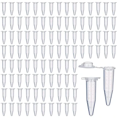 Afbeelding van XPOOP 100 Stuks Centrifugebuisjes 1,5 ml, Plastic Centrifuge Reageerbuisjes, Doorzichtige Microcentrifugebuisjes, Microcentrifuge Reageerbuizen, Kegelbuizen