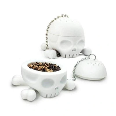Afbeelding van Siliconen T botten Thee Bones Schedel Infuser Losse Bladeren Zeef