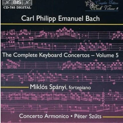 Afbeelding van Miklós Spányi, Concerto Armonico C.P.E. Bach: Keyboard Concertos Vol.5 (CD)
