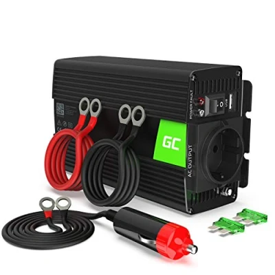 Afbeelding van Green Cell® 300W/600W Gewijzigde sinusgolf Omvormer 24V naar 230V Spanningsomvormer Stroomomvormer Power Inverter voor auto, directe aansluiting op de autobatterij, stekker van sigarettenaansteker