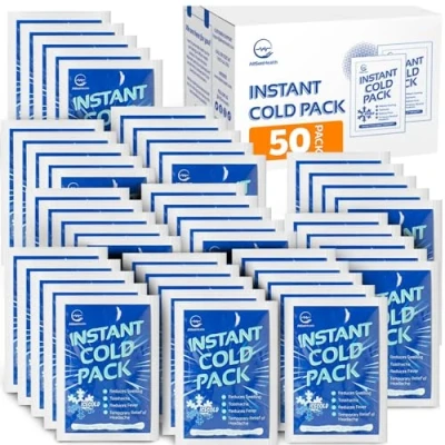 Afbeelding van 50 stuks instant Ice Cold Pack (15 cm x 11,4 cm) wegwerp ijspakketten voor verwondingen Koud kompres ijspak pijnverlichting
