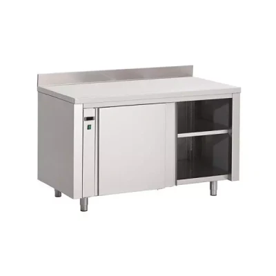 Afbeelding van Roestvrij stalen warmhoudkast met Gastro M achterwand 850x2000x700mm