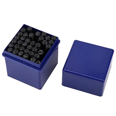 Afbeelding van Staalletters, stalen stempels punch set, 36 delen, 5 mm, cijfers en letters alfabet A tot Z nummer 0 9