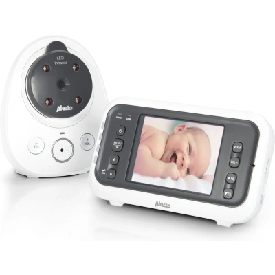 Afbeelding van Alecto DVM 77 Babyfoon met camera en 2.8&quot; kleurenscherm, wit/antraciet White Anthracite