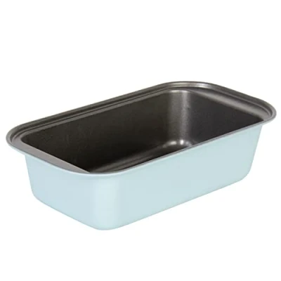 Afbeelding van wenco Premium mini koningcakevorm, 14,4 x 8,4 4 cm binnenmaten (buitenlengte: 18 cm), anti aanbaklaag, koolstofstaal, licht turquoise