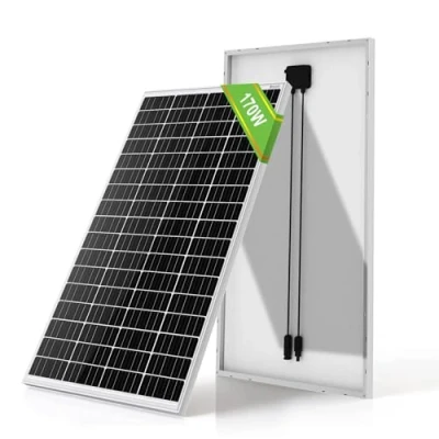 Afbeelding van ECO WORTHY Monokristallijn zonnepaneel, 170 W, 12 V, ideaal voor het opladen van 12V accu‘s, geschikt caravan, tuin, camper, boot en huisdak