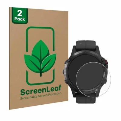 Afbeelding van ScreenLeaf Screenprotector voor Garmin Fenix 5 Plus (47 mm) Duurzame schermbescherming Folie Beschermfolie transparant (2 Stuks)
