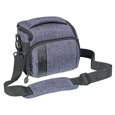 Afbeelding van PEDEA DSLR cameratas &quot;Fashion&quot; met displaybeschermfolie voor Olympus E M5 Mark II Pen PL8 PL9 / Canon EOS M50 Nikon D5600 D7500 Panasonic G9 G70 G81 GX8 Fujifilm X T3 T100, Gr. L grijs