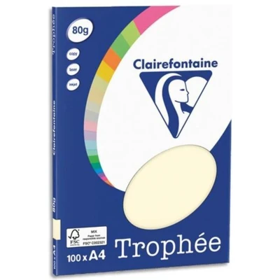 Afbeelding van Clairefontaine Trophée Ivoor kopieerpapier A4 80 gram 100 vellen