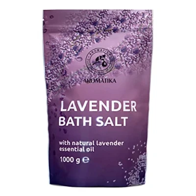 Afbeelding van Zeebadzout lavendel 1000g Zeezout met etherische olie Aromatherapie badkuip Lichaamsverzorging Goede slaap Ontspanning Goed humeur badgeur Badtoevoeging 1kg