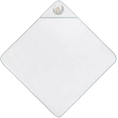 Afbeelding van Interbaby 01225 18 Badcape met capuchon Bear Sleeping wit/grijs