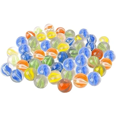 Afbeelding van ARSUK knikkers glas kleurrijke Cat&#039;s Eye gekleurd knikkerbanen, wordt geleverd in een tas, bescherming tegen beschadiging, sport speelgoed en buitenspellen (40 stuks kleur marmer)