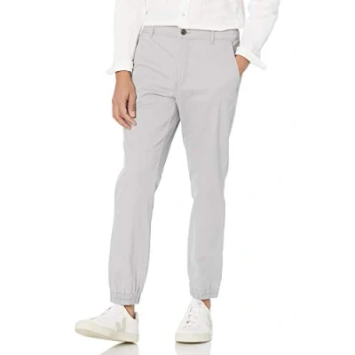 Afbeelding van Amazon Essentials Heren Slim Fit Chino Joggingbroek, Lichtgrijs, Large