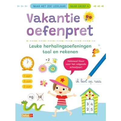 Afbeelding van Vakantie oefenpret Leuke herhalingsoefeningen taal en rekenen (naar het 2de leerjaar naar groep 4)