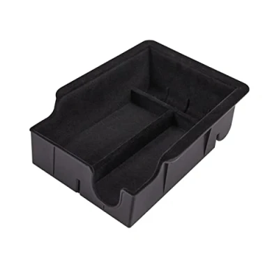 Afbeelding van Middenconsole Organizer Lade Interieur Accessoires voor Tesla Model 3 Y Gevlokte Armsteun Verborgen Cubby Opbergdoos (Opbergdoos achter)