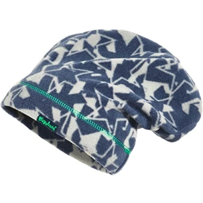 Afbeelding van Playshoes Unisex kinderen sterren camouflage beanie muts, donkergrijs, 55, donkergrijs
