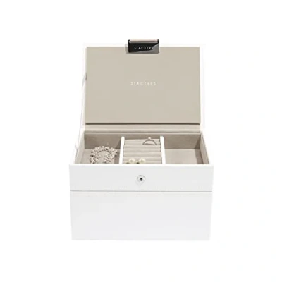 Afbeelding van Stackers White Mini Jewellery Box Set of 2