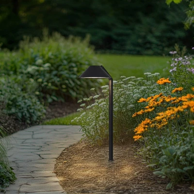 Afbeelding van Lindby LED grondspies lamp Capelo, zwart, aluminium, hoogte 77 cm