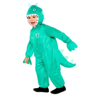 Afbeelding van Amscan Kinderkostuum Peppa Pig als dinosaurus, overall met capuchon, dier, serie, themafeest, carnaval
