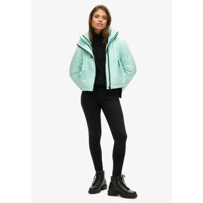 Afbeelding van Superdry Hooded Embroidered Jas, Dames, Maat: 44, Cali blue